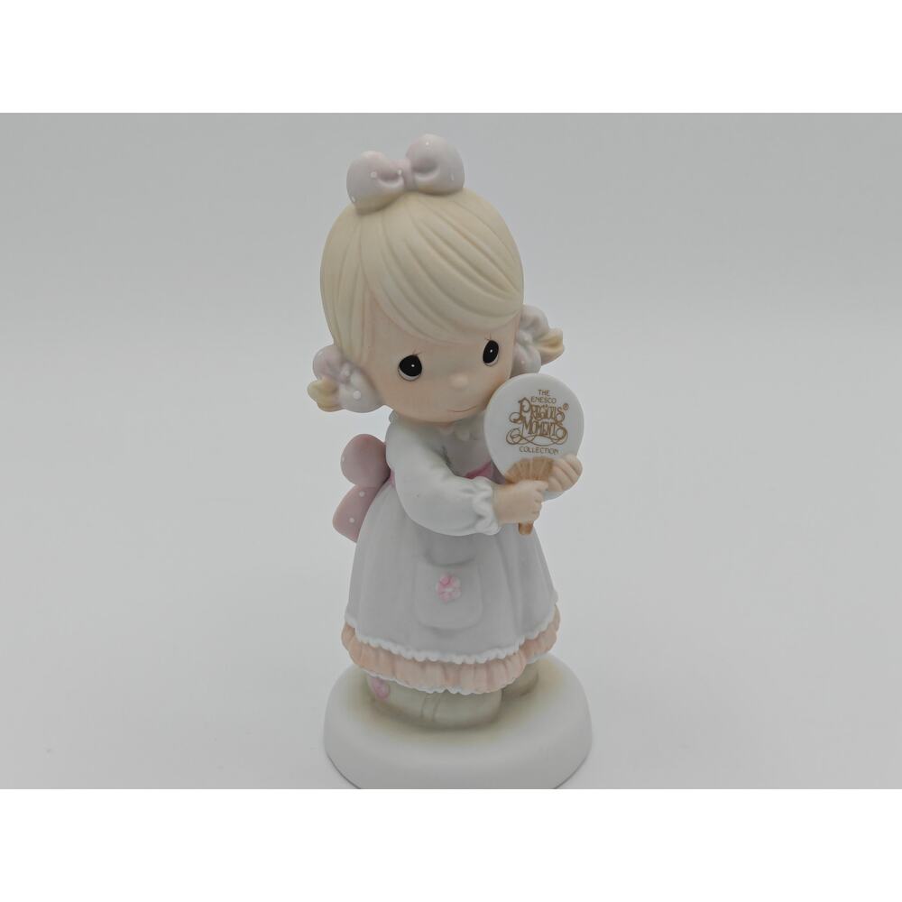 Precious Moments 523526 Enesco Im A Precious‎ Moments Fan Girl Figurine 1989